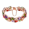 18cm Fashion Mona Lisa Rose Gold Colorful Zircon Bead Bracelets