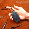 For Toyota Car Cowhide Leather Key Protective Cover Key Case, Two Keys Version (Black)
