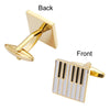 Brass Music Series Instrument Note Cufflinks, Color: Silver Sax