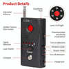 CC308+ Multi Wireless Camera Lens Detector Radio Wave Signal Detect Full-range RF GSM Device Finder(EU Plug)