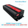 Gurxun Sine Wave Inverter 500W 12/24/48/60V To 220V Car Boost Converter, Specification: 60V-220V