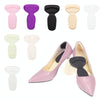 1pair 2 in 1 Half Size Forefoot Pad Anti-drop Sandal Heel Sticker(Pink Silicon)