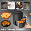 Air Fryer Reusable Silicone Liner Mat Non-Stick Steamer Pad Kitchen Accessories Round 20cm Black