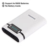 HAWEEL DIY 4 x 18650 Battery (Not Included) 10000mAh Power Bank Shell Box with 2 x USB Output & Display for iPhone, Galaxy, Sony, HTC, Google, Huawei, Xiaomi, Lenovo and other Smartphones(White)