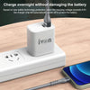 IVON CA92 2.4A Max USB to 8 Pin Rubber Fast Charging Data Cable, Length: 1.5m (Grey)