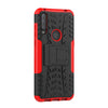For Alcatel 3L (2020) Tire Texture Shockproof TPU + PC Protective Case with Holder(Red)