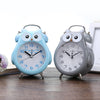 2 PCS Children Creative Cartoon Owl Super Ring Metal Bell Student Alarm Clock(Blue)