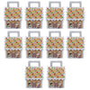 10pcs Christmas Candy Boxes Kraft Paper Christmas House Handbag Candy Boxes, Style: Large White Edge