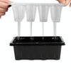 12-Hole Heightened Succulent Vegetable Seedling Pot With Lid(Black)