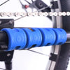 ENLEE 4pcs /Set Mountain Bike Rear And Front Fork Bumper Rubber Protection Ring Cycling Chain Ring Gear(Blue)