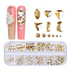 12 Grid Flat Bottom Shaped Nail Rhinestones Nail Decoration, Specification: 06