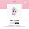 925 Sterling Silver Pink Enamel Flower Charm Women Bracelet  DIY Jewelry Beads