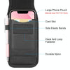 HAWEEL 4.7-6.1 inch Nylon Cloth Phone Belt Clip Carrying Pouch with Card Slot (Black)