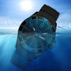 SANDA 9005 TPU Strap Dual Display Waterproof Electronic Watch(Black Blue)