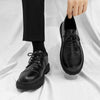 ENLEN&BENNA YC8865 Casual Leather Shoes Men Thick Bottom Increase Simple Shoes, Size: 39(Black)