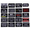 20 PCS / Set Hook and Loop Fastener Armband English Letter Embroidery Banner