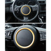 Car Auto Steering Wheel Aluminum Alloy Ring Cover Trim Sticker Decoration for Jaguar(Gold)