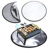 Round Camper Camping Lawn Fire Rack Flame Insulation Land, Diameter: 32 Inches