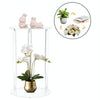 Dual Layer Acrylic Plant Flower Pot Stand Home Living Room Decoration