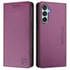 For Samsung Galaxy M52 5G RC01 Dual-Folded Magnetic Suction RFID Leather Phone Case(Violet)