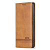 For Samsung Galaxy A56 5G AZNS Magnetic Calf Texture Flip Leather Phone Case(Light Brown)