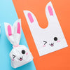 1bag Cartoon Rabbit Ears Gift Packaging Bags Candy Baking Snowflake Cookies Bags, Size: 13x23cm(Squinting Rabbit)