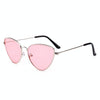 Cat Eye Sunglasses Current Trigonal Light coloured Lens Sunglasses(Pink)