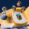 Space Rocket Rail Car Train Track Toys for Kids  Mechanical Adventure ,Style:  Radar Model With 3 Vehicles