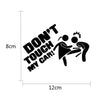 10pcs Car Sticker Do Not Touch My Car Personalised Reflective Warning Sticker(Black)