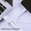 WK WDC-066i 2.1A 8 Pin Flushing Charging Data Cable, Length: 2m(White)