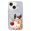 For iPhone 15 Plus Christmas Series PC Full Coverage Pattern Phone Case(CW055 White)