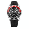 Ochstin 5019G Fashion Business Waterproof Leather Strap Quartz Watch(Black+Red+Black)