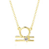 Zodiac Pattern Pendant Clavicle Chain Zodiac Diamond Necklace(N2204-7)