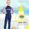 DIVE & SAIL Children Outdoor Sunscreen Long Sleeve Speed Dry Diving Suit, Size: XXL(Navy)