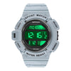 SANDA 2106 LED Digital Display Luminous Alarm Clock Men Outdoor Sports Electronic Watch(Grey)