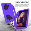 For Samsung Galaxy Tab A8 10.5 2021 X200 / X205 Thumb Bracket EVA Shockproof Tablet Case(Purple)