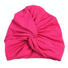 Baby Hat Cotton Soft Turban Knot Summer Bohemian Kids Girls Newborn Cap(Rose Red)