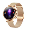 T86 Woman Health 1.27 inch Smart Watch, BT Call / Physiological Cycle / Heart Rate / Blood Pressure / Blood Glucose / SOS(Rose Gold Steel Band)