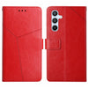 For Samsung Galaxy A56 5G Y-shaped Pattern Flip Leather Phone Case(Red)