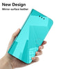 For Samsung Galaxy A23 Imitated Mirror Surface Horizontal Flip Leather Phone Case(Mint Green)