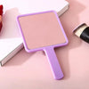 Simple Handheld HD Cosmetic Mirror Portable Handle Mirror, Style: Square Purple