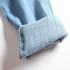 Spring and Summer Girls Long-sleeved Denim Stitching Mesh Dress, Size:110cm(Dark Blue)