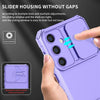 For Samsung Galaxy S25+ 5G Stereoscopic Holder Sliding Camshield Phone Case(Purple)
