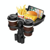 B09 Car Drink Water Cup Holder 360 Degree Rotating Dinner Plate(Black)