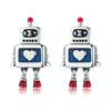 Robot S925 Sterling Silver Earrings Dripping Oil Hypoallergenic Earrings