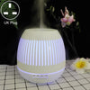 400ml Hollow-out LED Humidifier Wood Grain Air Purifier Aromatherapy Machine Automatic Alcohol Sprayer with Colorful LED Light, Plug Specification:UK Plug(White)