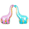 2 PCS Dinosaur Modeling Aluminum Foil Balloon Children Birthday Decoration Party Supplies Toy, Size:Large, Style:Blue Long-necked Dragon