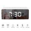 LED Mirror Alarm Clock Digital Snooze Table Clock Electronic Time Temperature Large Display  White Light