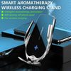 Car Cell Phone Holder Wireless Charger Aromatherapy Spray(Silver)