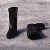 3 Pairs 1:12 Dollhouse Doll House Simulation Model mini Accessories Plastic Long Tube Rain Boots(Black)